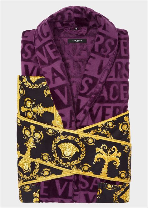 purple versace robe|versace personalized robe.